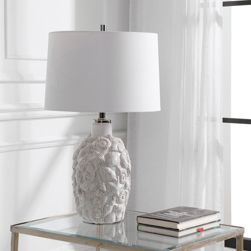 Dovecove 25.5" White Standard Table Lamp Wayfair